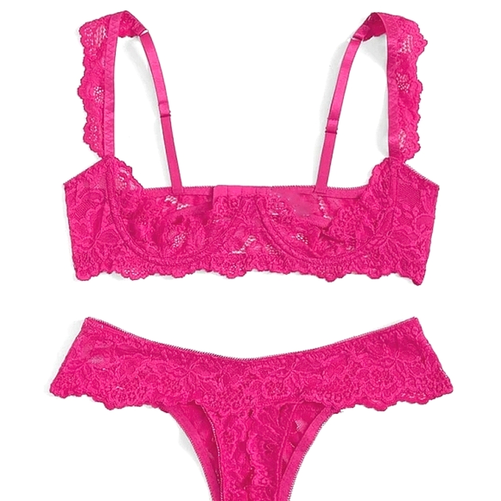 Open cup / Cupless bra and crotchless panty set